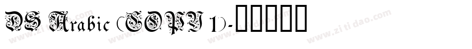 DS Arabic (COPY 1)字体转换